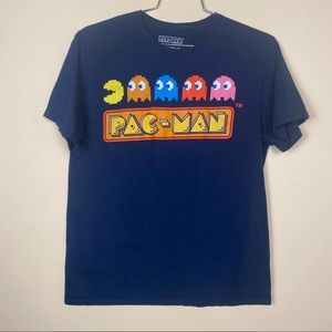 PAC-MAN Navy Blue Cotton Short Sleeve T-Shirt Sz M/L